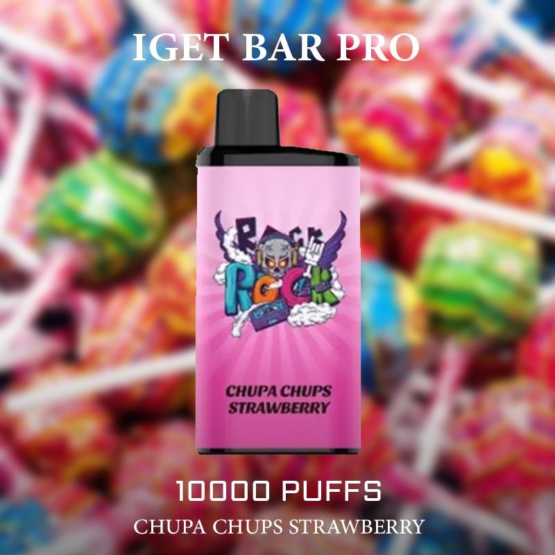 IGET BAR PRO CHUPA CHUPS STRAWBERRY β 10000 PUFFS