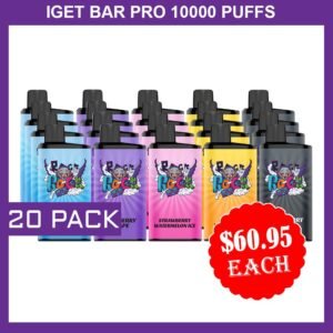 IGET BAR PRO 10000 PUFFS – 20 PACK