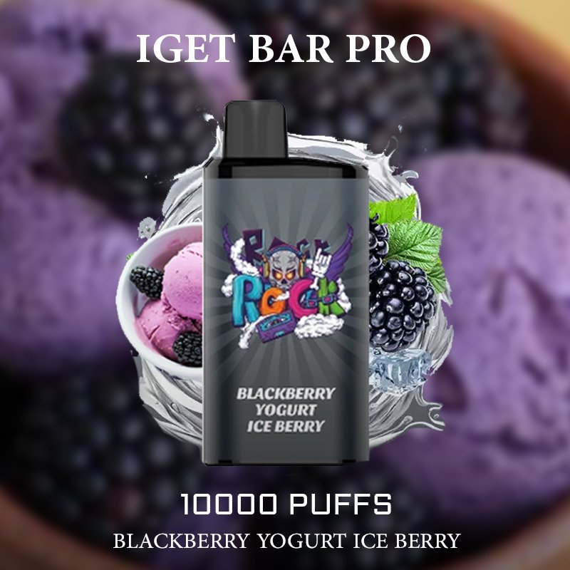 IGET BAR PRO BLACKBERRY YOGURT ICE BERRY β 10000 PUFFS