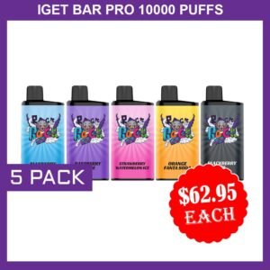 IGET BAR PRO 10000 PUFFS – 5 PACK