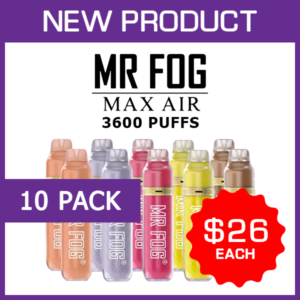 MR FOG MAX AIR – 3600 PUFFS – 10 PACK